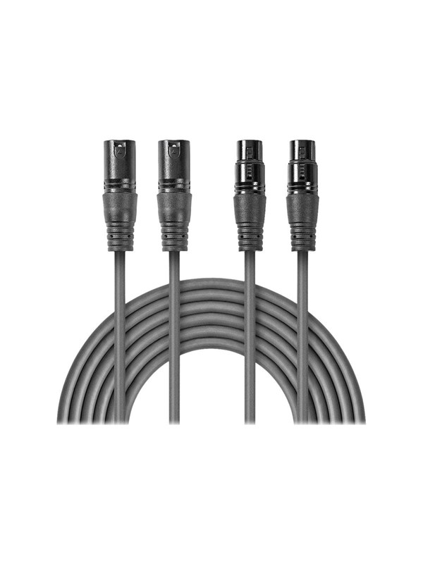 Nedis Balansoitu Audiojohto | 2x XLR 3-Pin uros | 2x XLR 3-Pin naaras | Niklattu | 3.00 m | Pyöreä | PVC | Tummanharmaa | Pahvikotelo
