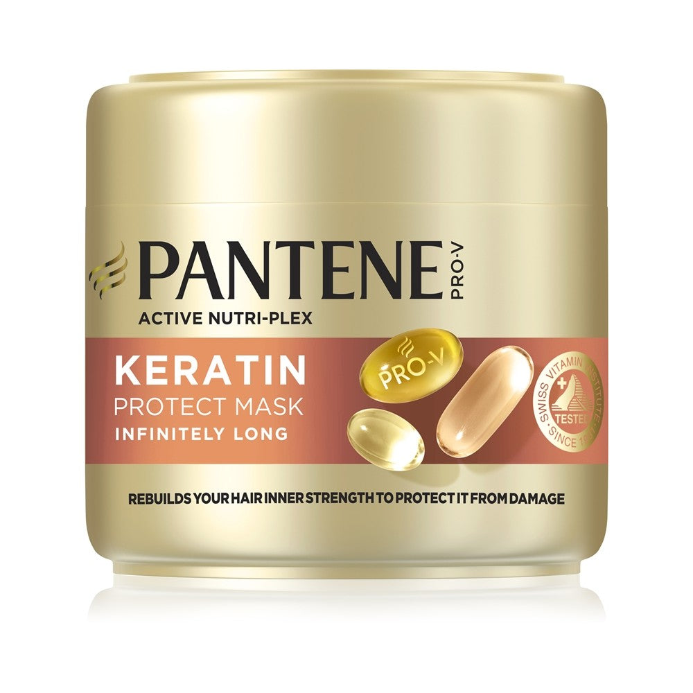 Pantene Pro-V Active Nutri Plex äärettömän pitkä keratiininaamio vaurioituneille ja kuiville hiuksille 300 ml