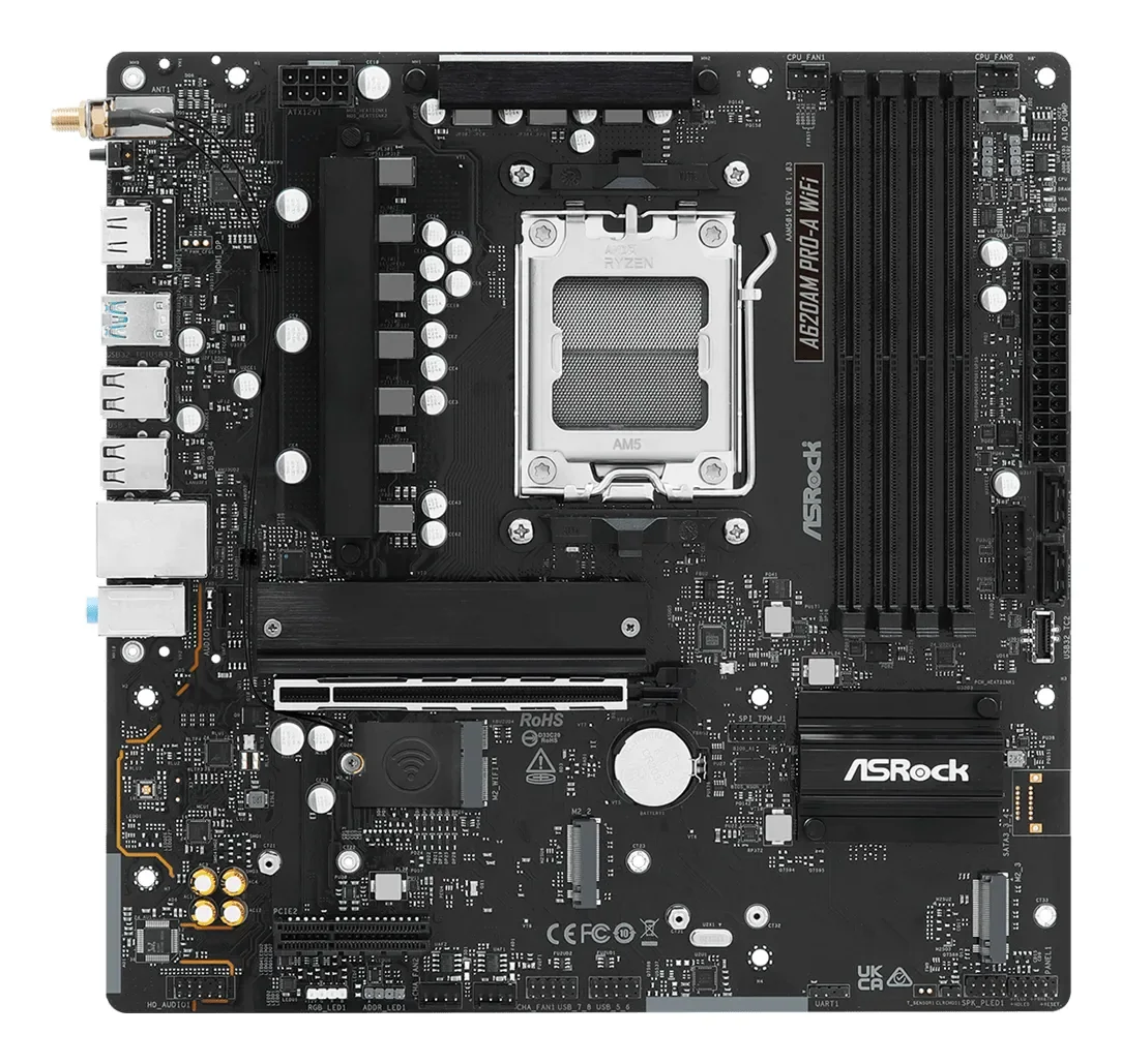 ASRock A620AM PRO-A WiFi AM5 mATX -emolevy