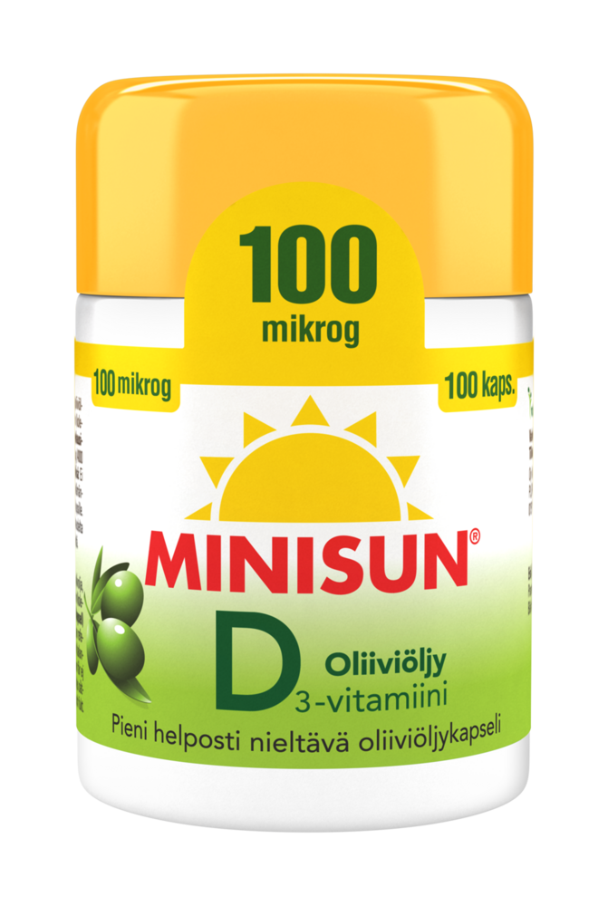 Minisun Oliiviöljykapseli 100 mikrog 100 kpl