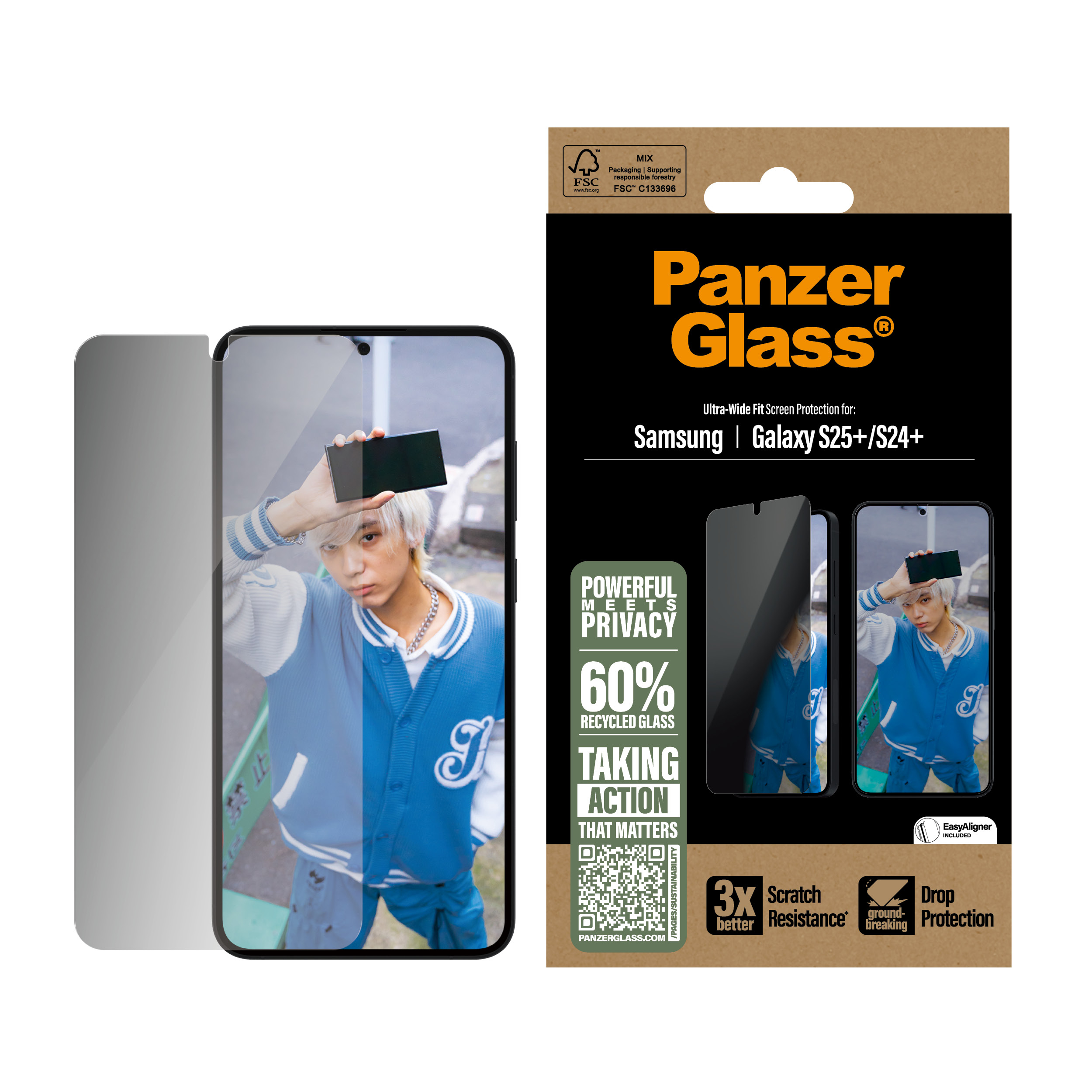 PanzerGlass - Yksityisyydensuoja Galaxy S25 Plus, UWF