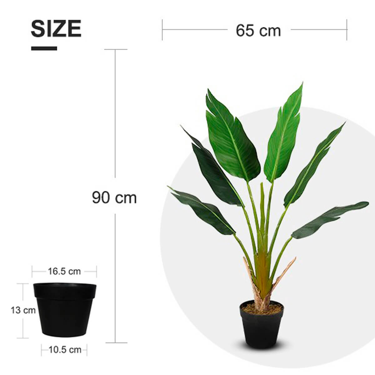 Tekokasvi Strelitzia Tree 90 cm, Lykke