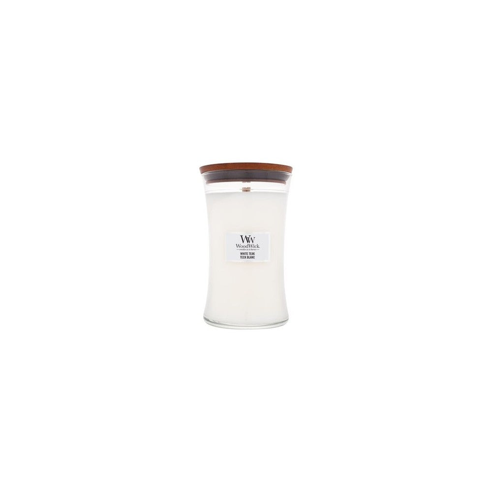 Woodwick Valkoinen tiikkimaljakko (valkoinen tiikki) - Tuoksukynttilä - 609.5g