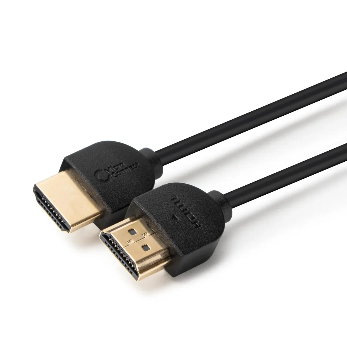 MicroConnect HDMI 2.0 Slim -kaapeli, jossa 4K, Ethernet, 2 m, musta