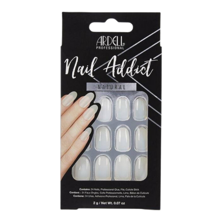 Ardell Nail Addict Luonnollinen soikea - 24 kpl