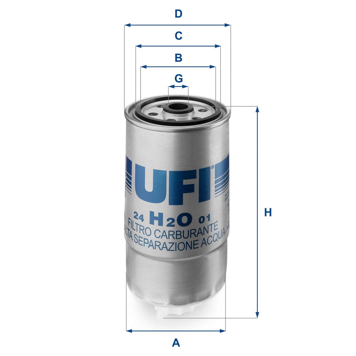 Polttoainesuodatin UFI 24.H2O.01