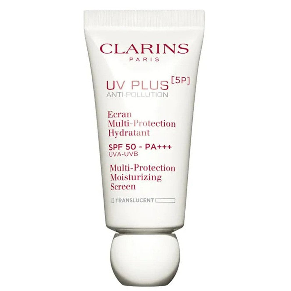 Clarins UV PLUS [5P] Saastumista ehkäisevä läpikuultava monikäyttöinen kosteusvoide SPF 50 30 ml