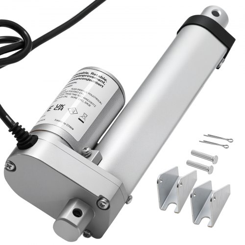 VEVOR 12V Linear Actuator, 101.6mm Stroke 15mm/s High-Speed 1000N Linear Motion Actuator - with IP54 Protection & Mounting Bracket for Lift Desk, Recliner Chairs, Window Door Opener