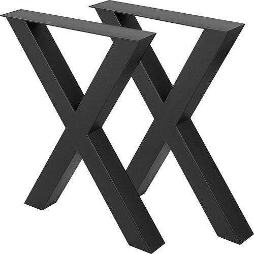 VEVOR Metal Table Legs 28.3 x 23.6 Inch Black Table Legs Premium steel table legs with X-frame style Steel Bench Legs Country Style Table Legs Furniture Leg Perfect for Coffee Store Home Office Bar