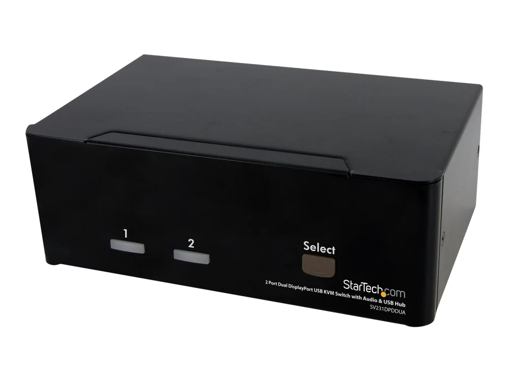 Startech 2 Port Dual Displayport Usb Kvm Switch W/ Audio & Usb Hub