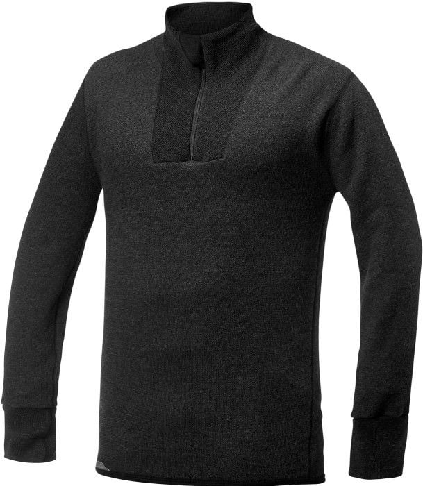 Woolpower Zip Turtleneck 400 Black - S