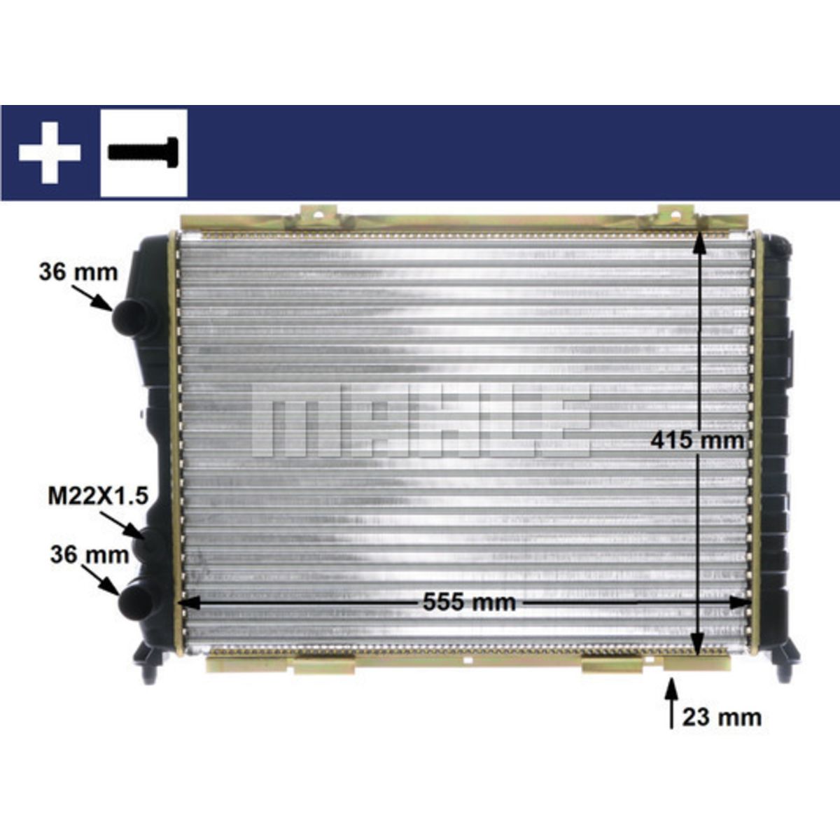 Jäähdytin, moottorin jäähdytys MAHLE CR 1408 000S