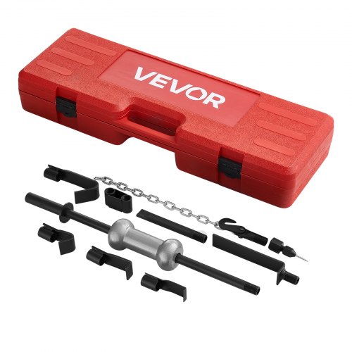 VEVOR Dent Puller Kit, 4.54 kg 13-in-1 Slide Hammer Dent Removal Kit, Heavy-Duty Auto Body Truck Repair Automotive Damage Remover Tool Repair Frame with Carrying Case, Extension Rod, Non-Slip Handle