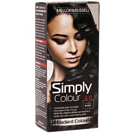 Mellor & Russell Simply Colour Hiusväri - 2.0 Luonnollinen Musta