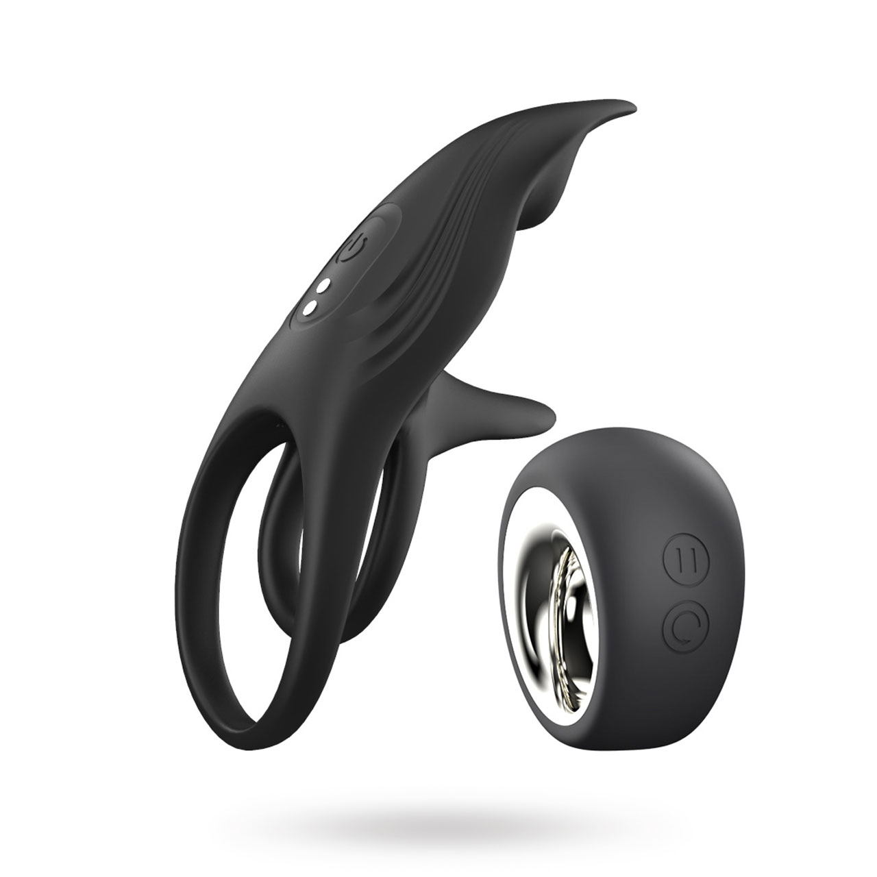 Duet Pulse C-ring With Remote Penisrengas vibraattorilla