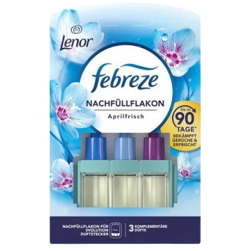 Febreze 3Volution Sähköisen Ilmanraikastimen Täyttöpullo Lenor April Fresh – 20 ml