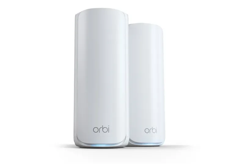 Netgear Orbi 770 Series RBE772 -mesh WiFi -järjestelmä, Wi-Fi 7, BE11000, Tri-band, 2 kpl, 2,5G WAN -portilla, valkoinen