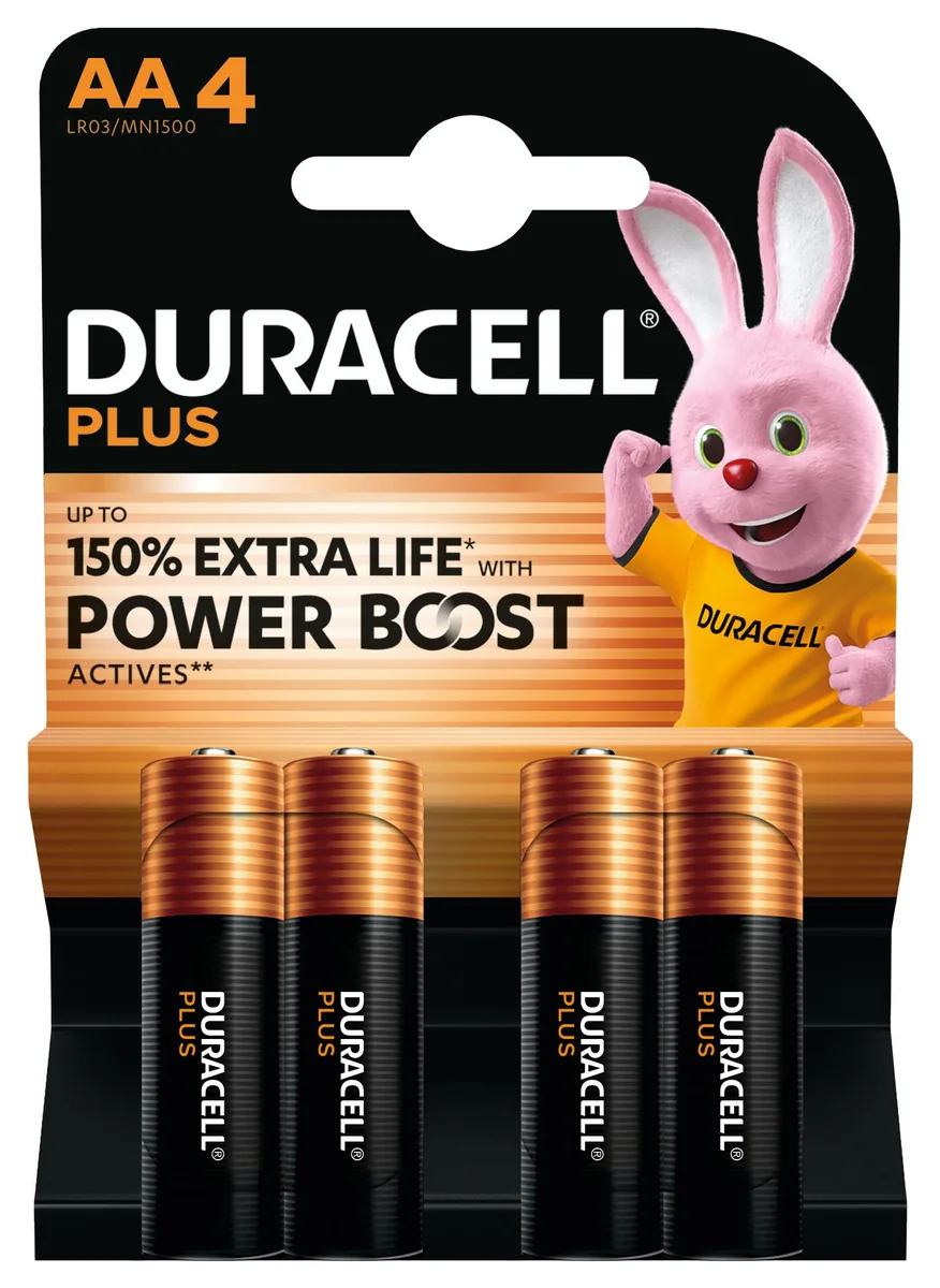Duracell Plus Paristot Mignon AA – 4 kpl