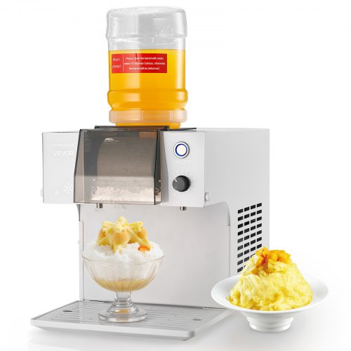 VEVOR Snowflake Ice Machine, 40KG/24H Snowflake Ice Maker, Ice-Shaver Machine with Stainless Steel Blade, Electric Snow Cone Maker with 1.8L Tank, 90S Fast Pre-Cooling, for Home & Small Gatherings