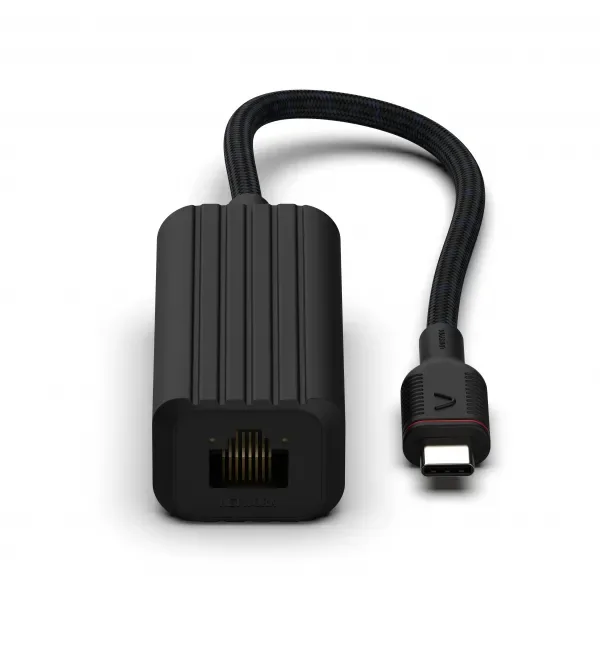 Unisynk 10379 USB-C - Gigabit Ethernet - Verkkoadapteri, Musta