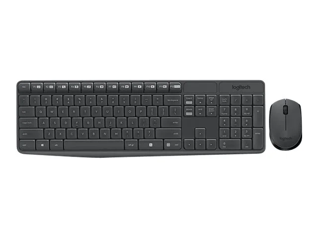 Logitech MK235 Wireless Combo - ND - Näppäimistö ja Hiirisetti - Pohjoismainen - Harmaa