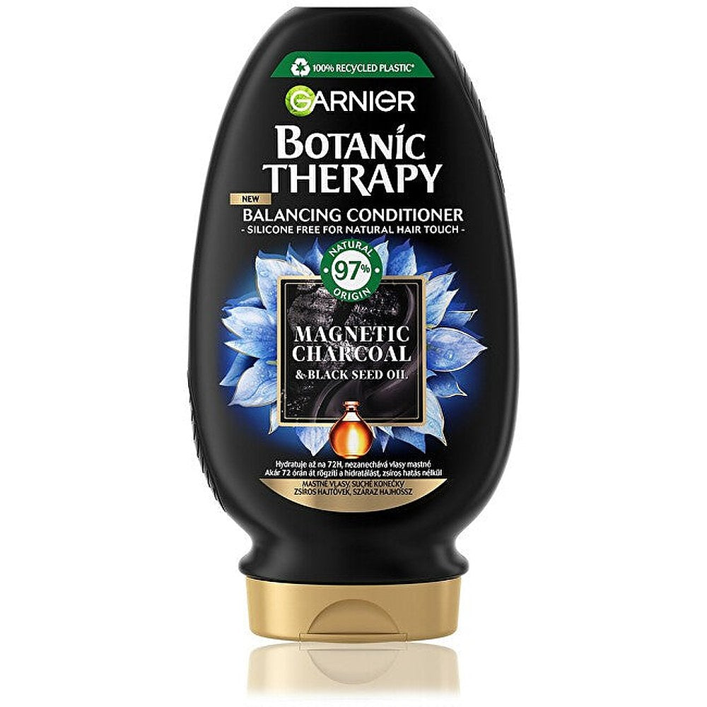 Garnier Kosteuttava Hoitoaine Botanica Therapy Magneettihiili 200 ml Rasvaisille ja Kuiville Hiuksille