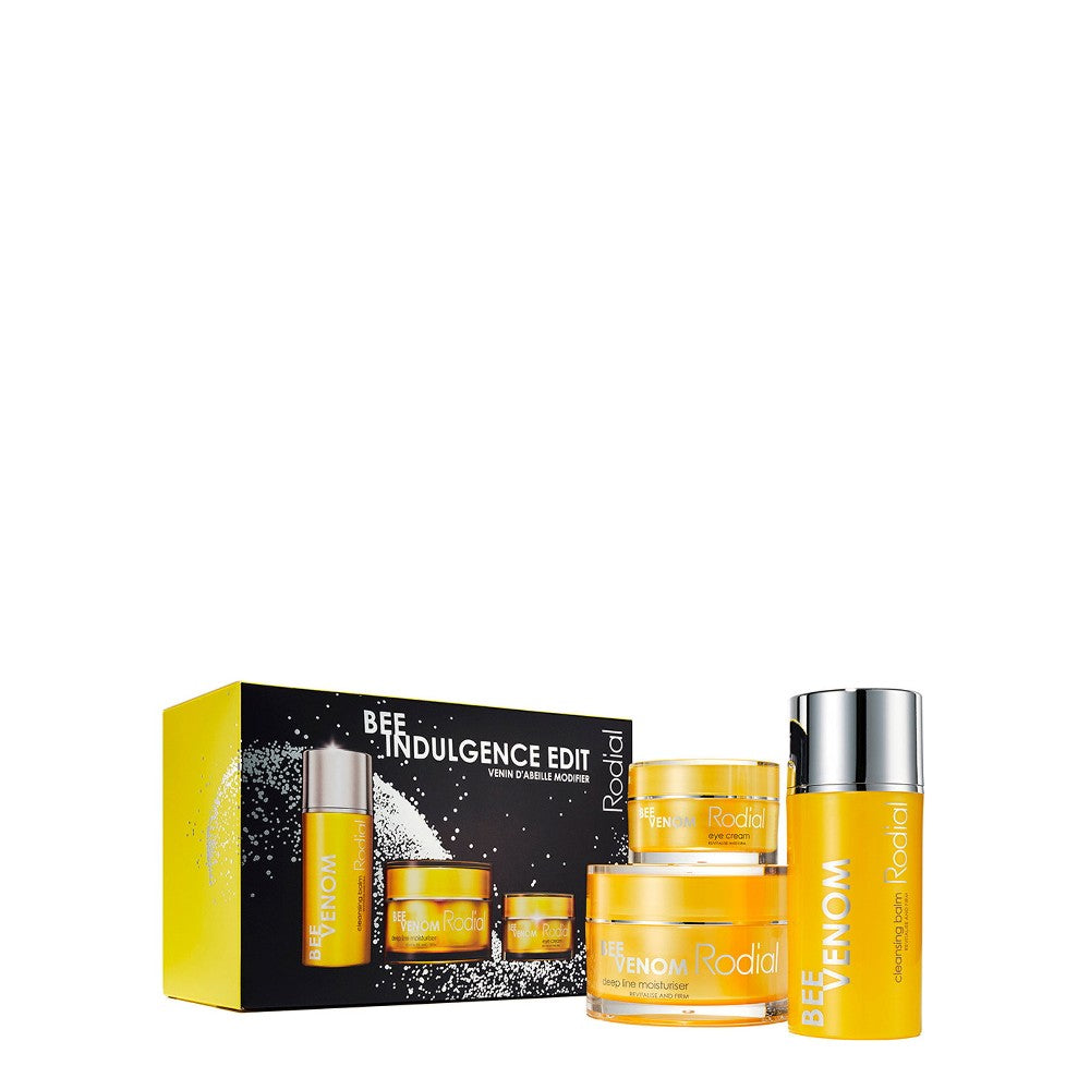 Rodial Bee Indulgente Edit Set Rodial: Mehiläismyrkkyä sisältävä kosteuttava kasvovoide 50 ml + Mehiläismyrkkyä sisältävä heleyttävä silmänympärysvoid