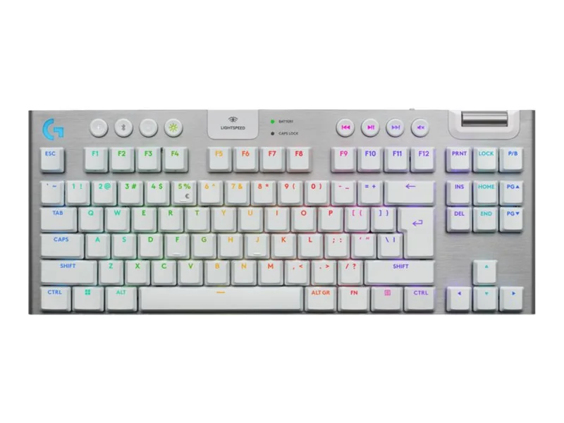 Logitech G915 X LIGHTSPEED TKL - Tactile - 80 % (TKL) - Pelinäppäimistö - ilman numpadia - Pohjoismainen - Valkoinen