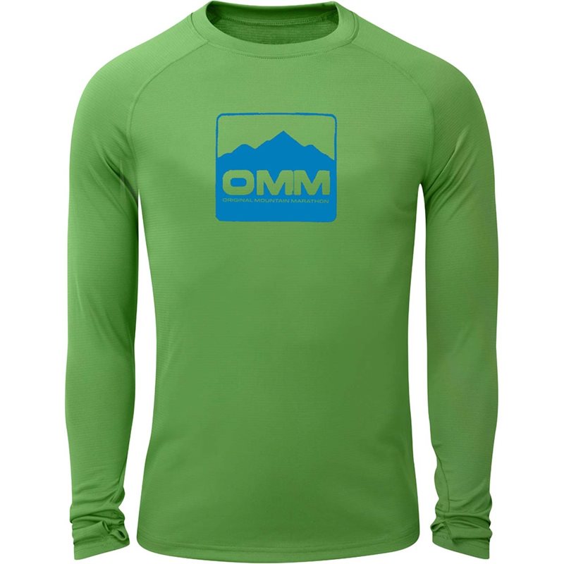 OMM Bearing Tee LS M Blue Chest Logo - L