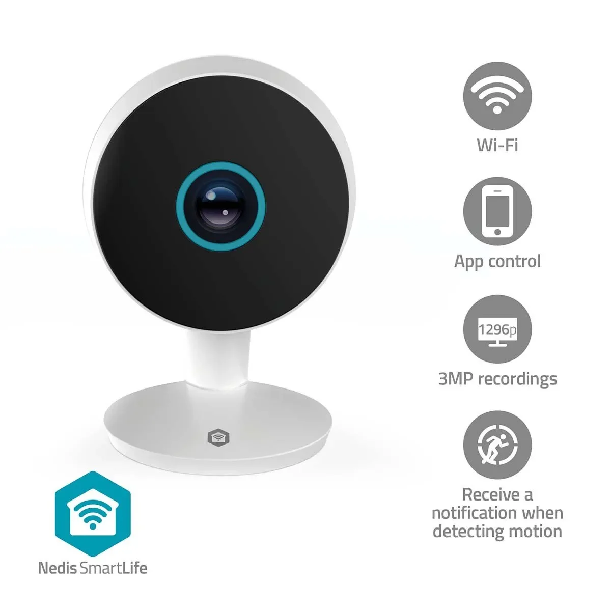 Nedis SmartLife IP-kamera sisätiloissa | 3MP Full HD 1296p