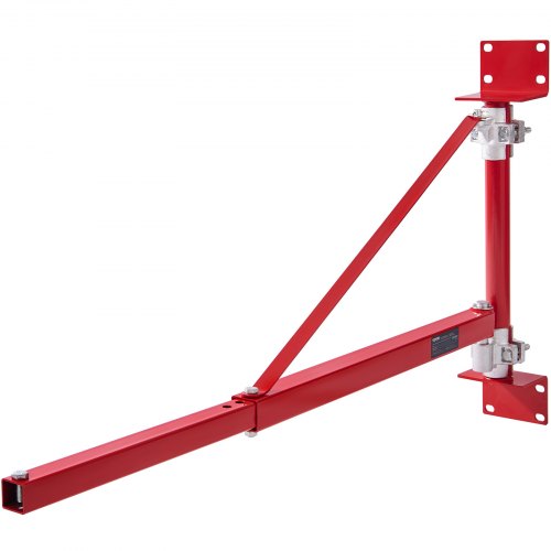 VEVOR Electric Hoist Support Arm, 300 kg Max Load Capacity, Electric Hoist Holder Swing Arm with Pole, Steel Hoist Frame, 180° Swivel Scaffold Hoist Lifting Arm, Winch Hoist Arm for Workshop, Garage