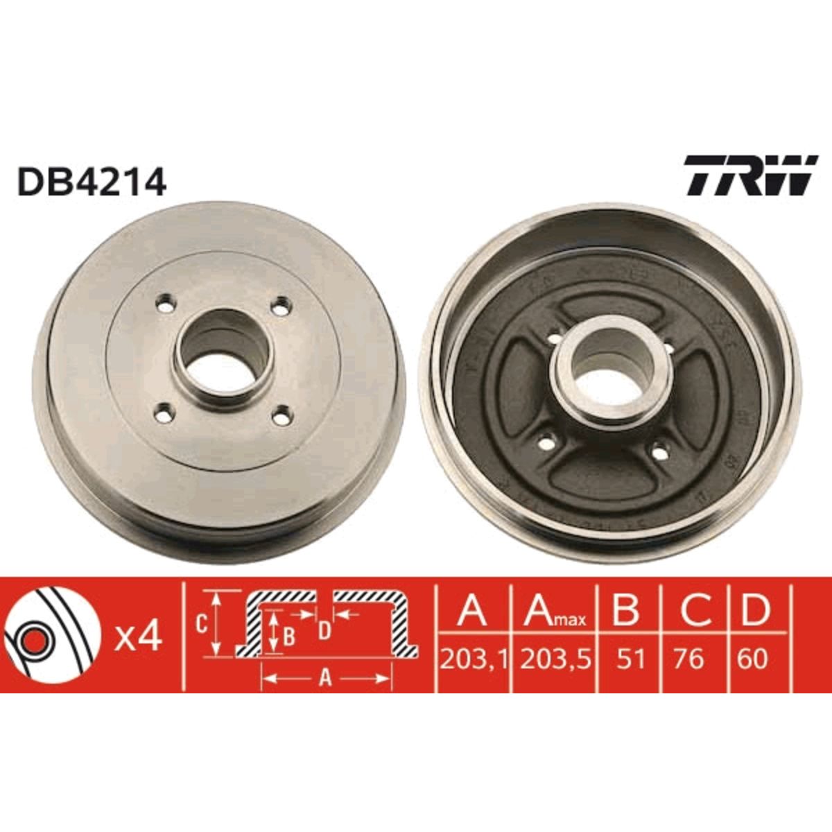 Jarrurumpu TRW DB4214