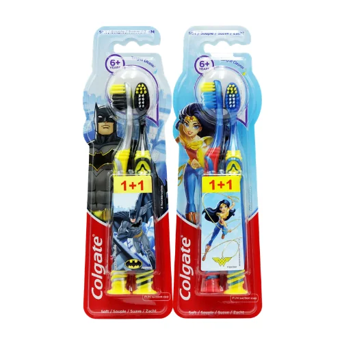 Colgate Batman & Wonder Woman Pehmeä Lasten Hammasharja - 2 kpl - Lajitelma