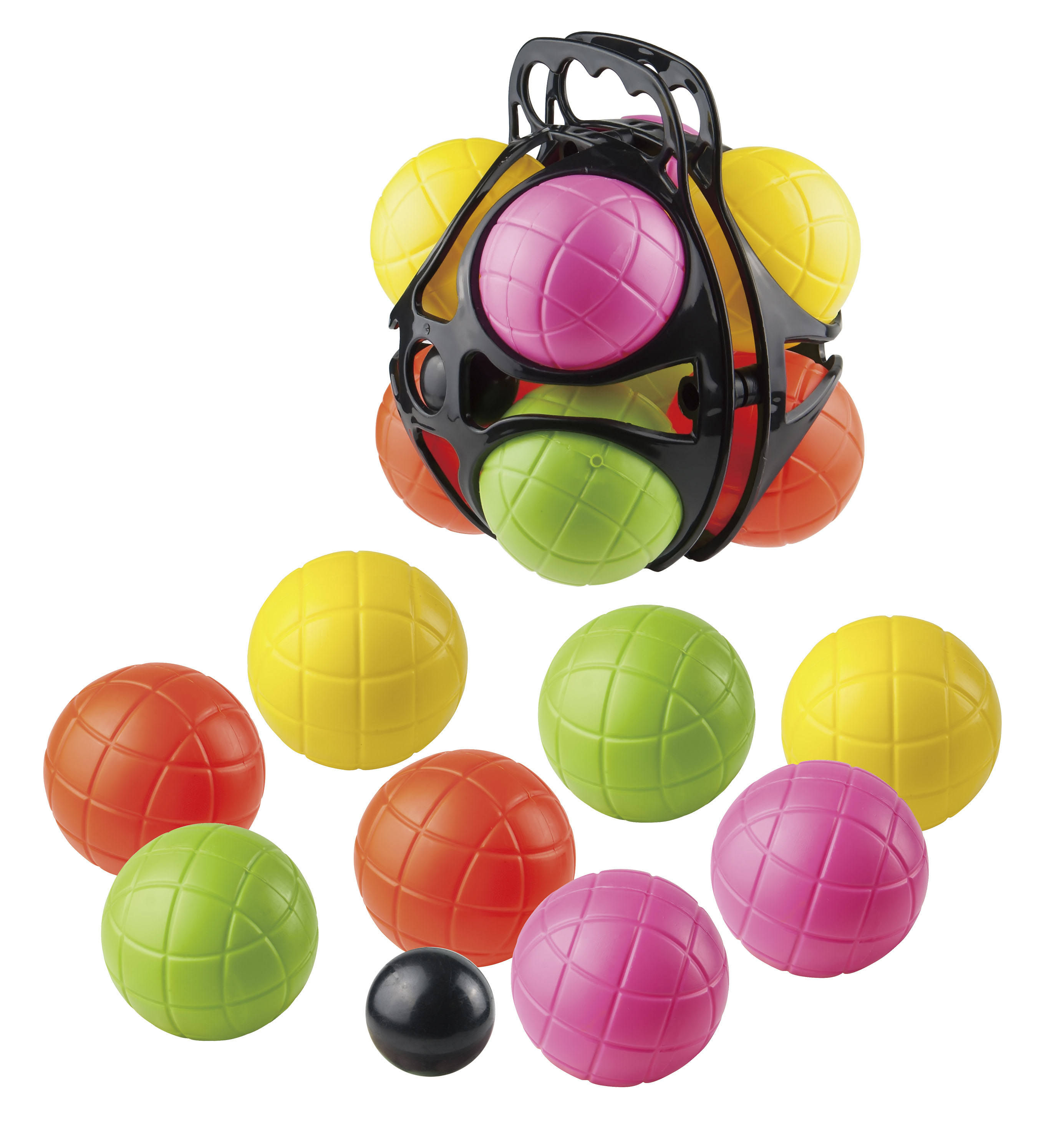 Bocce-pallosetti, 8 muovipalloa kohdepallolla