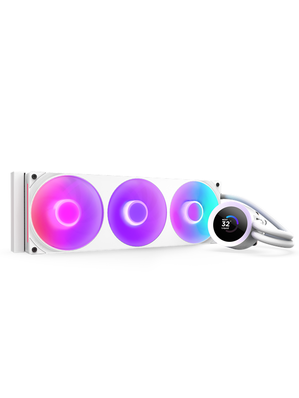 NZXT Kraken Plus 360 RGB -nestejäähdytin, valkoinen