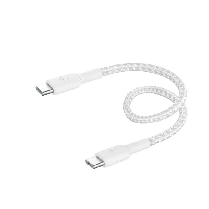 Belkin BoostCharge USB-C -kaapeli, 60 W, 0,15 m, valkoinen