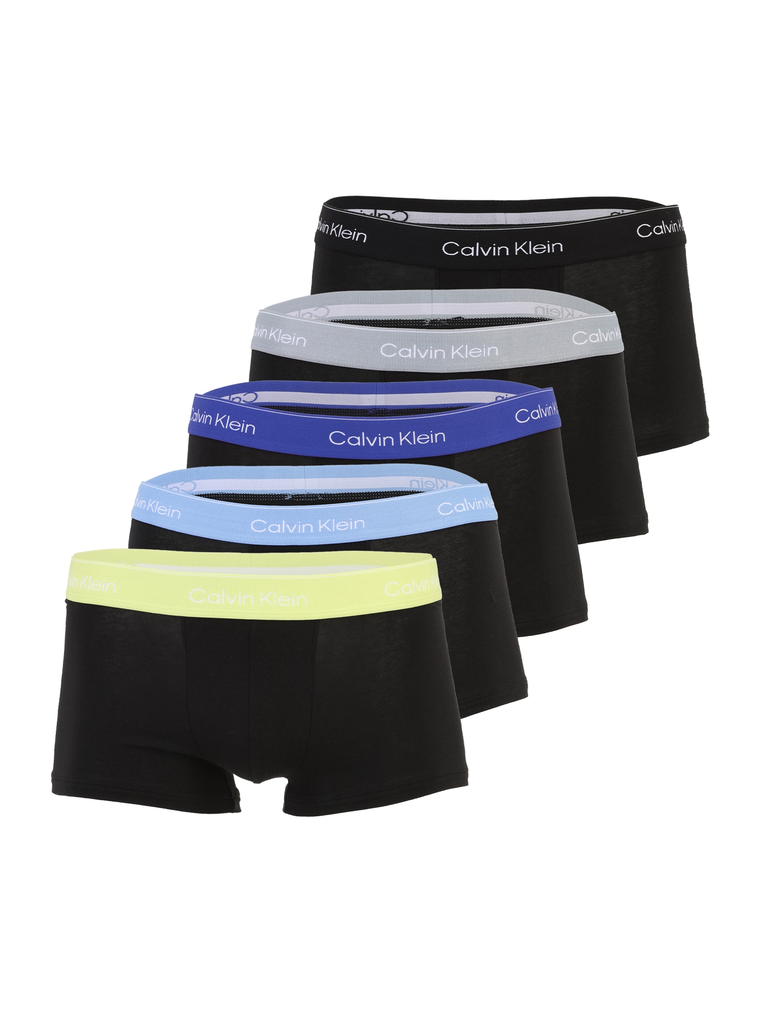 Calvin Klein Underwear Bokserishortsit sininen / taivaansininen / neonkeltainen / harmaa / musta