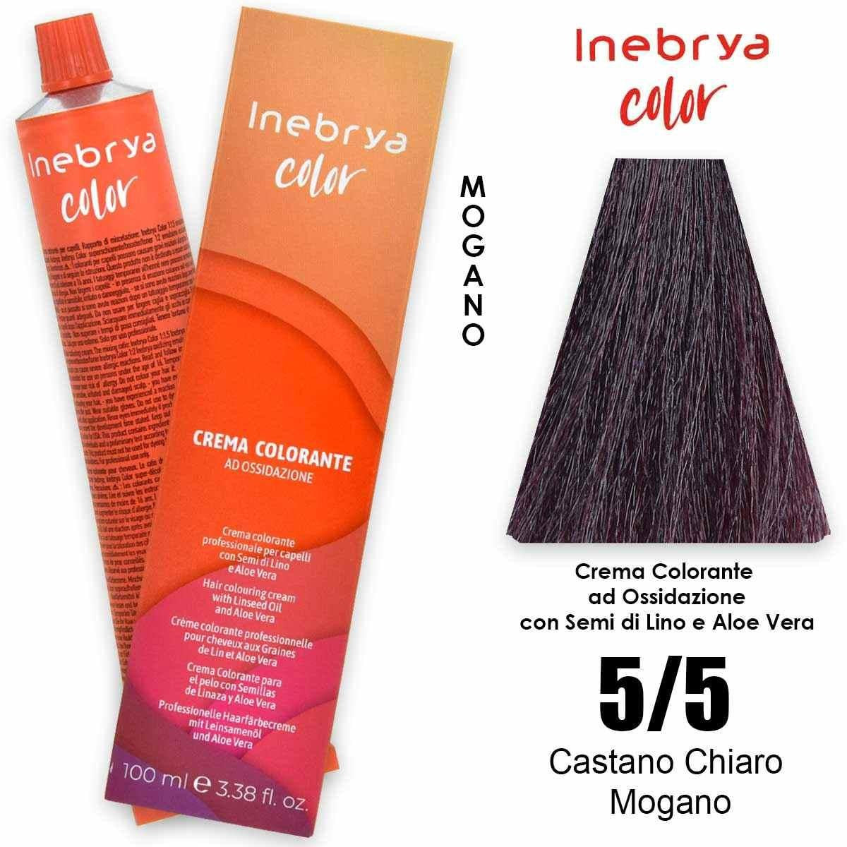 Inebrya Color hiusten värjäysvoide 100ml 5/5 | Vaalea mahonkikastanja