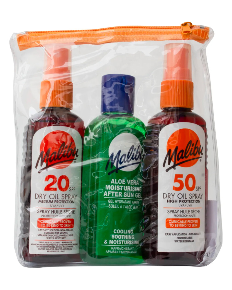 Malibu Dry Oil SPF20 & SPF50 + After Sun 3-pack