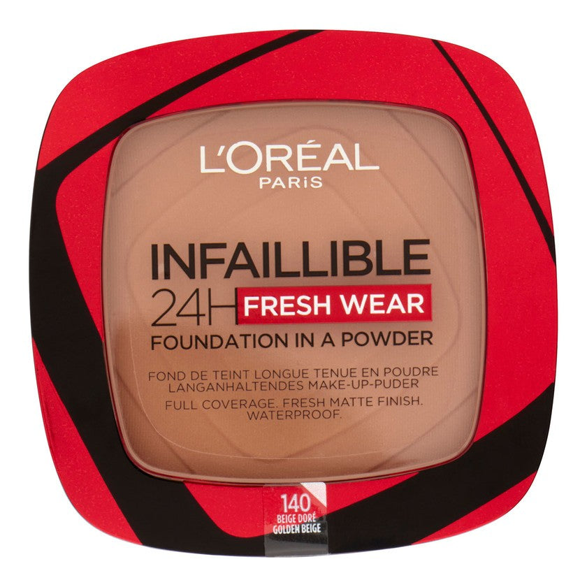 L'Oréal Paris Infaillible 24H Fresh Wear Fondotinta Polvere 140 Golden Beige — Fondotinta in polvere
