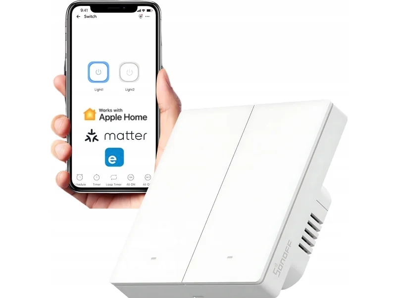 Sonoff M5-2C-86W WiFi Matter smart wall switch (2-channel)