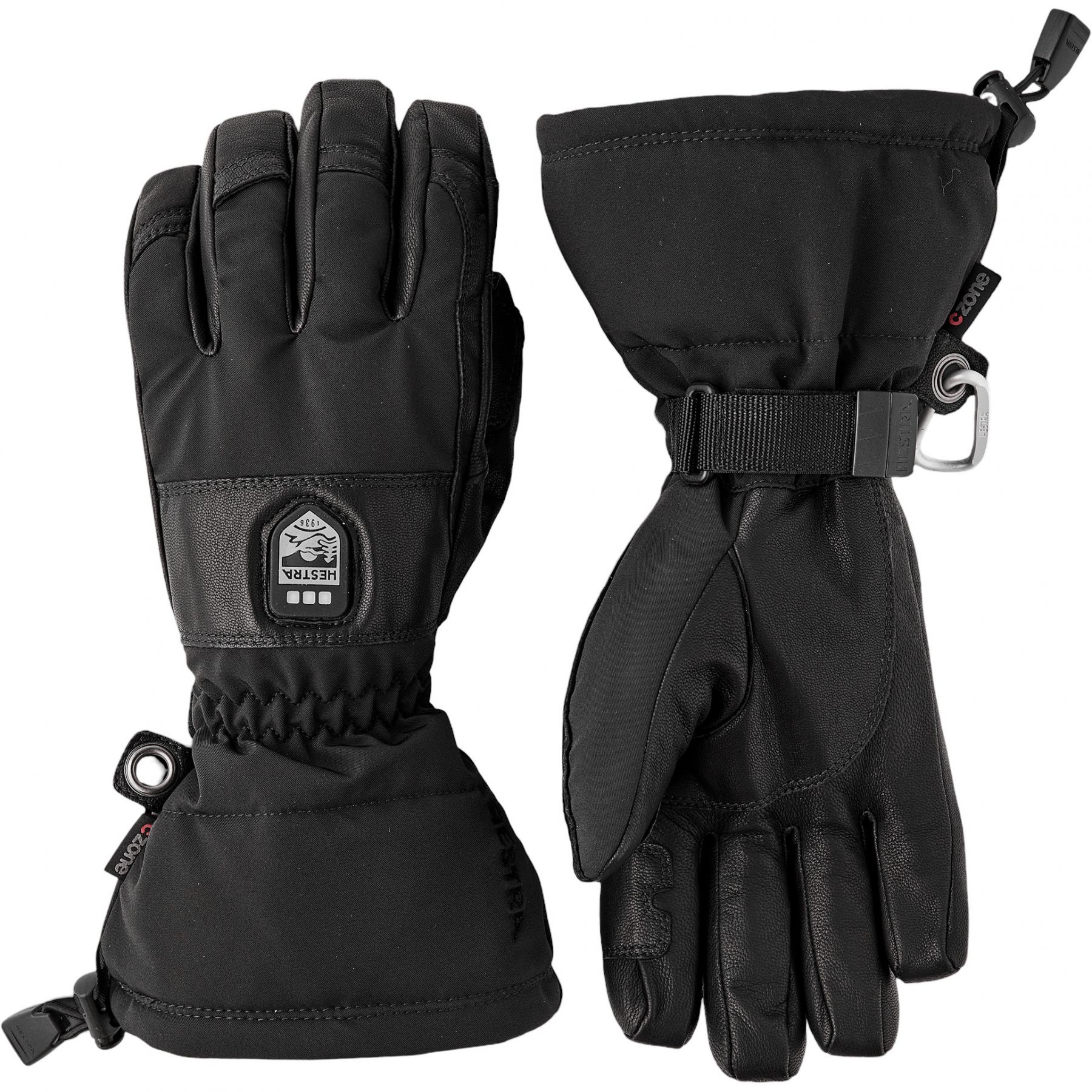 Hestra Heater Gauntlet - 5Finger Black/Black - 9
