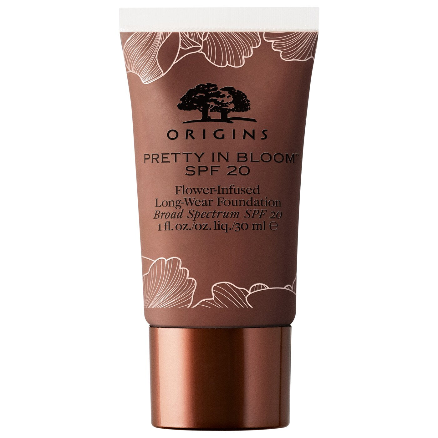 Origins, Pretty In Bloom, pitkäkestoinen, kermainen meikkivoide nro 730 Very Deep Warm SPF 20 30 ml