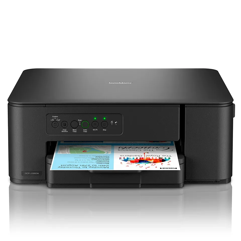 Brother DCP-J1260W, Mustesuihku, Väritulostus, 1200 x 6000 DPI, Värikopiointi, A4, musta