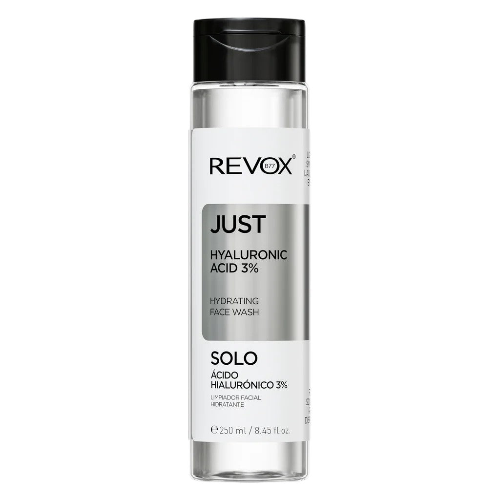 Revox B77 Just Hyaluronihappo 3 % kosteuttava kasvojen puhdistusgeeli 250 ml