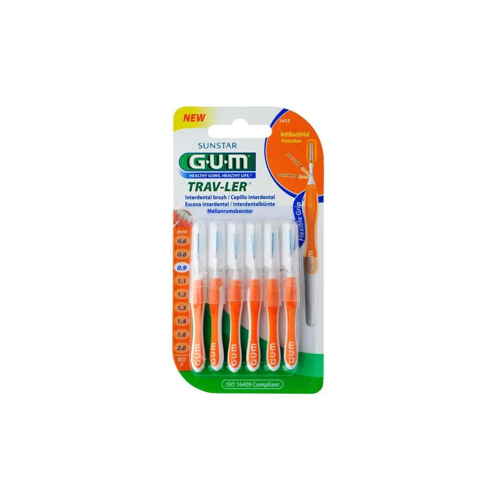 Sunstar Gum hammasväliharja 0,9 mm Trav-Ler 6 kpl