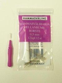 Doft hammasväliharja 0.5 mm lila 12 kpl