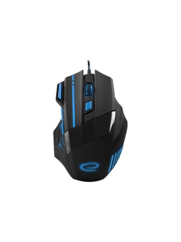 Esperanza MX201 WOLF - mouse - USB - Sininen - Hiiri - Optinen - 7 painiketta - Sininen