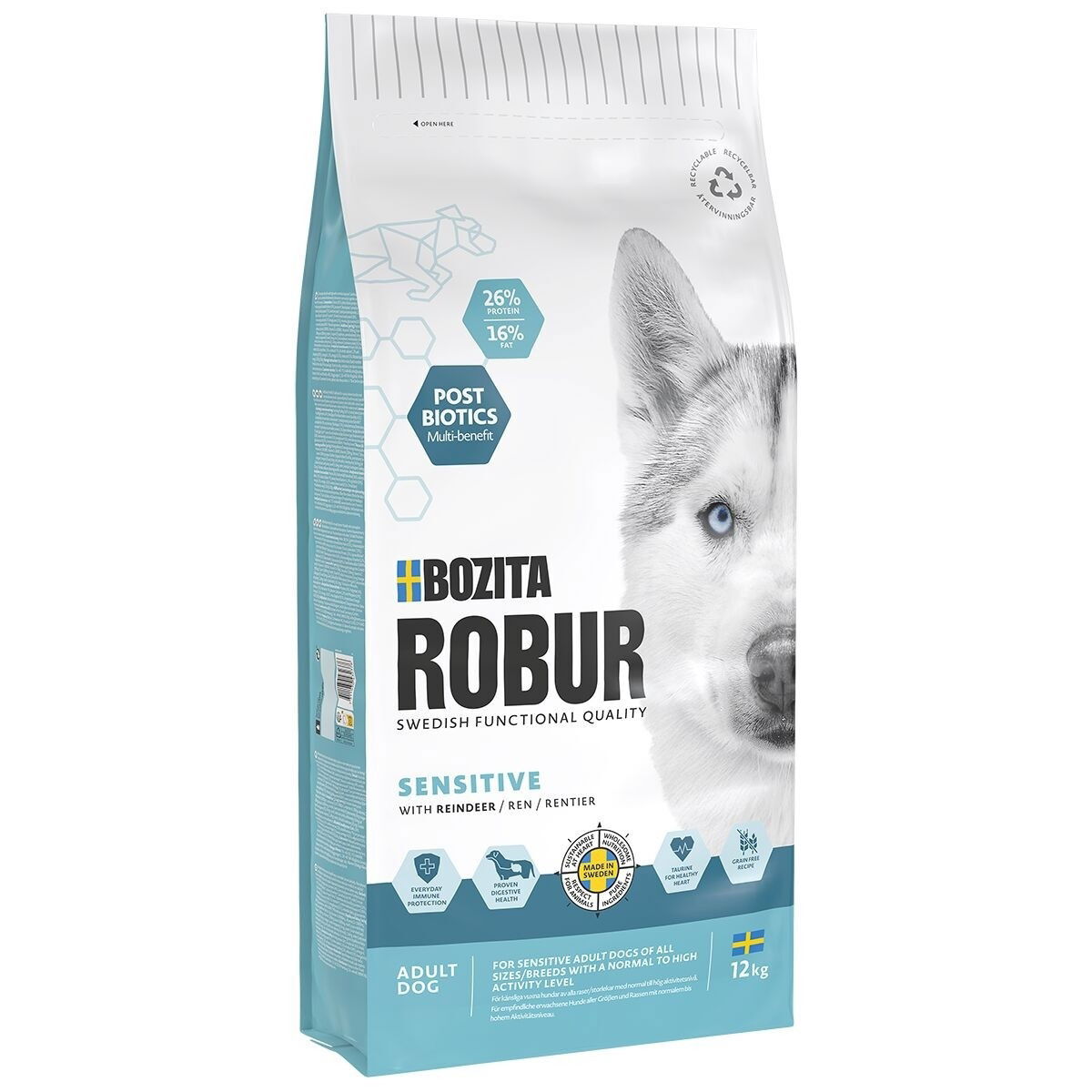 Bozita Robur Adult Sensitive Reindeer 2x12 kg