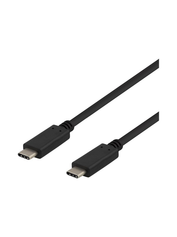 Deltaco Usbc To Usbc Cable 0.5m 10gbps 100w 5a Usb 3.2 Gen 2 Black 0.5m Usb-c Usb-c Musta